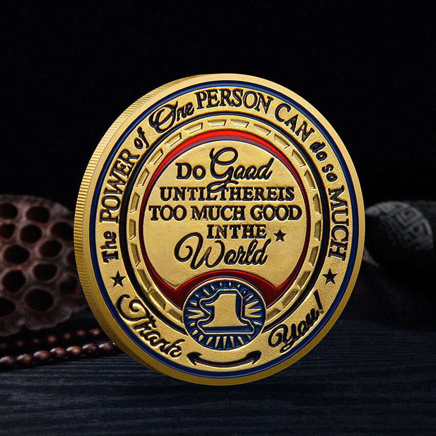 20PCS Thank You For Making A Difference Gold Plated Commemorative Challenge Coin