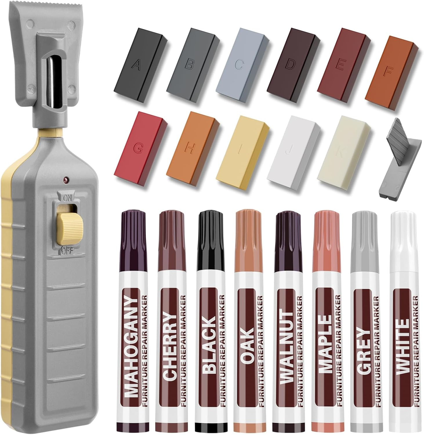 Vinyl Floor Repair Kit with Heat Pen - 11 Colors Laminate Wood Floor Repair Kit