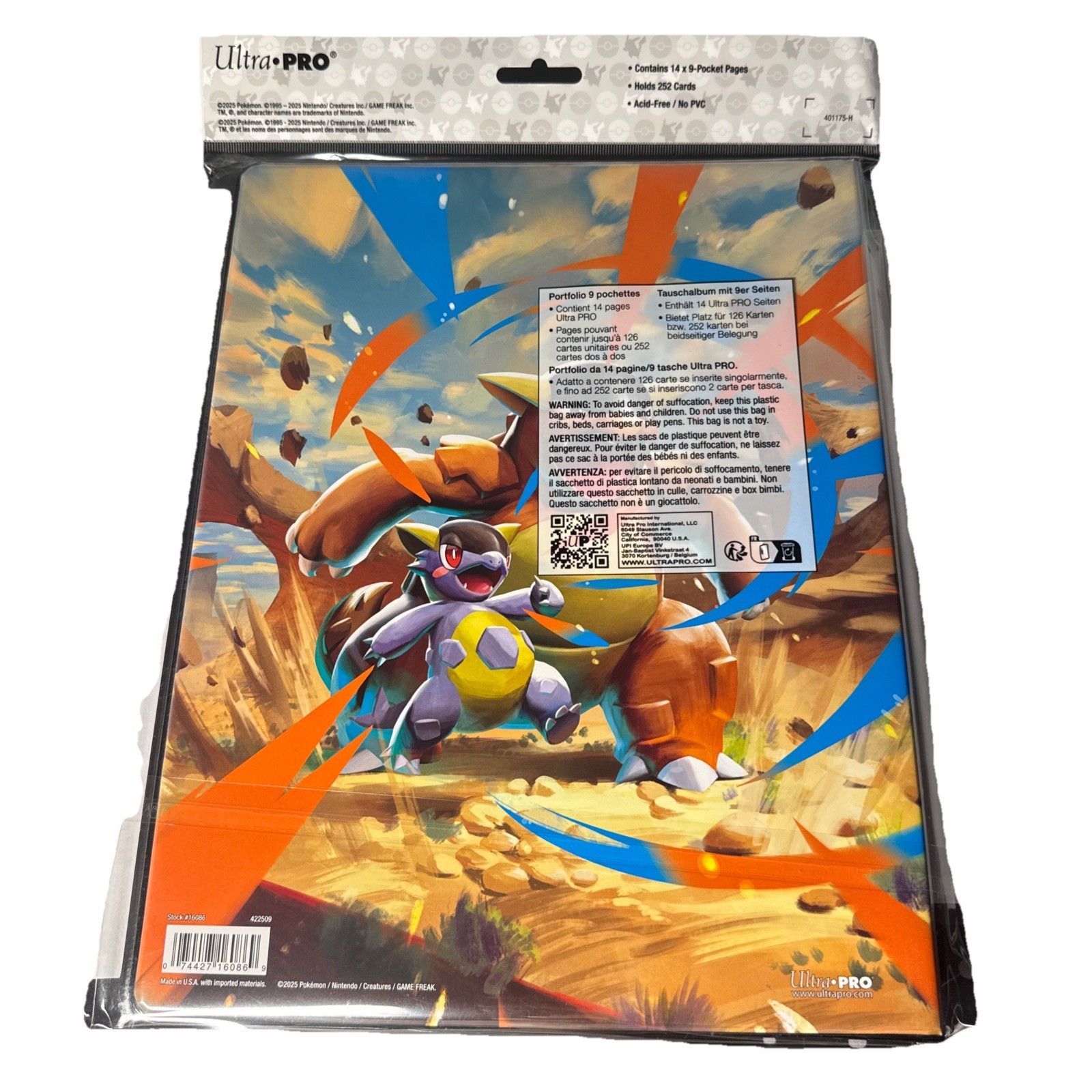 Ultra PRO Pokémon 9-Pocket Binder Lucario Mega Evolution Holds 252 Cards NEW