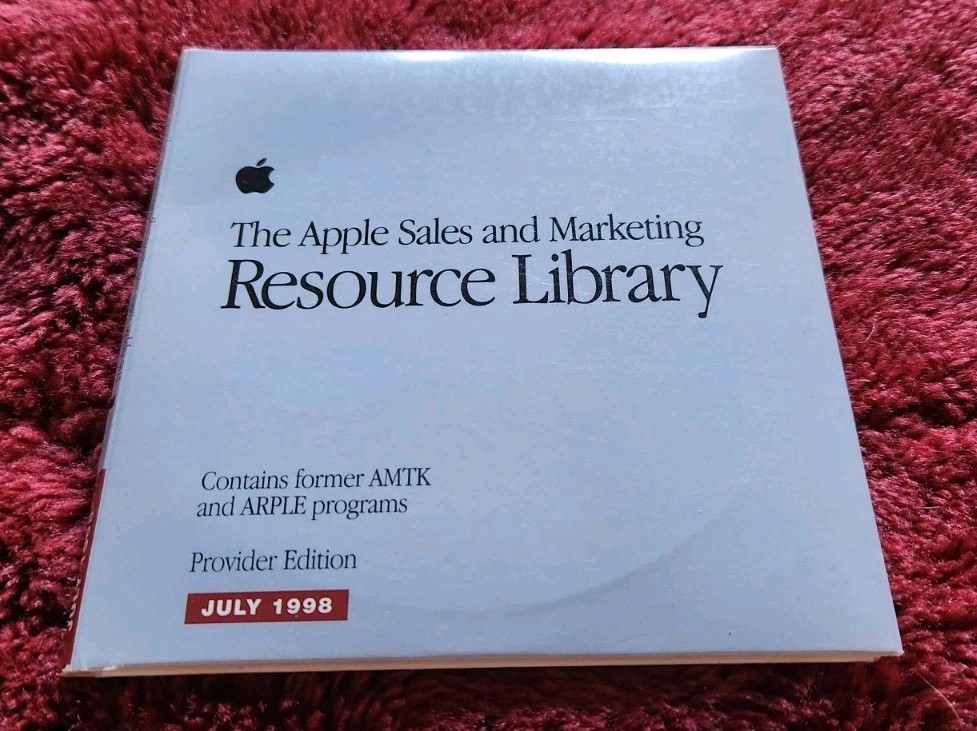 VTG Apple Sales & Marketing Resource Library Provider Edition July 1998 CDROM