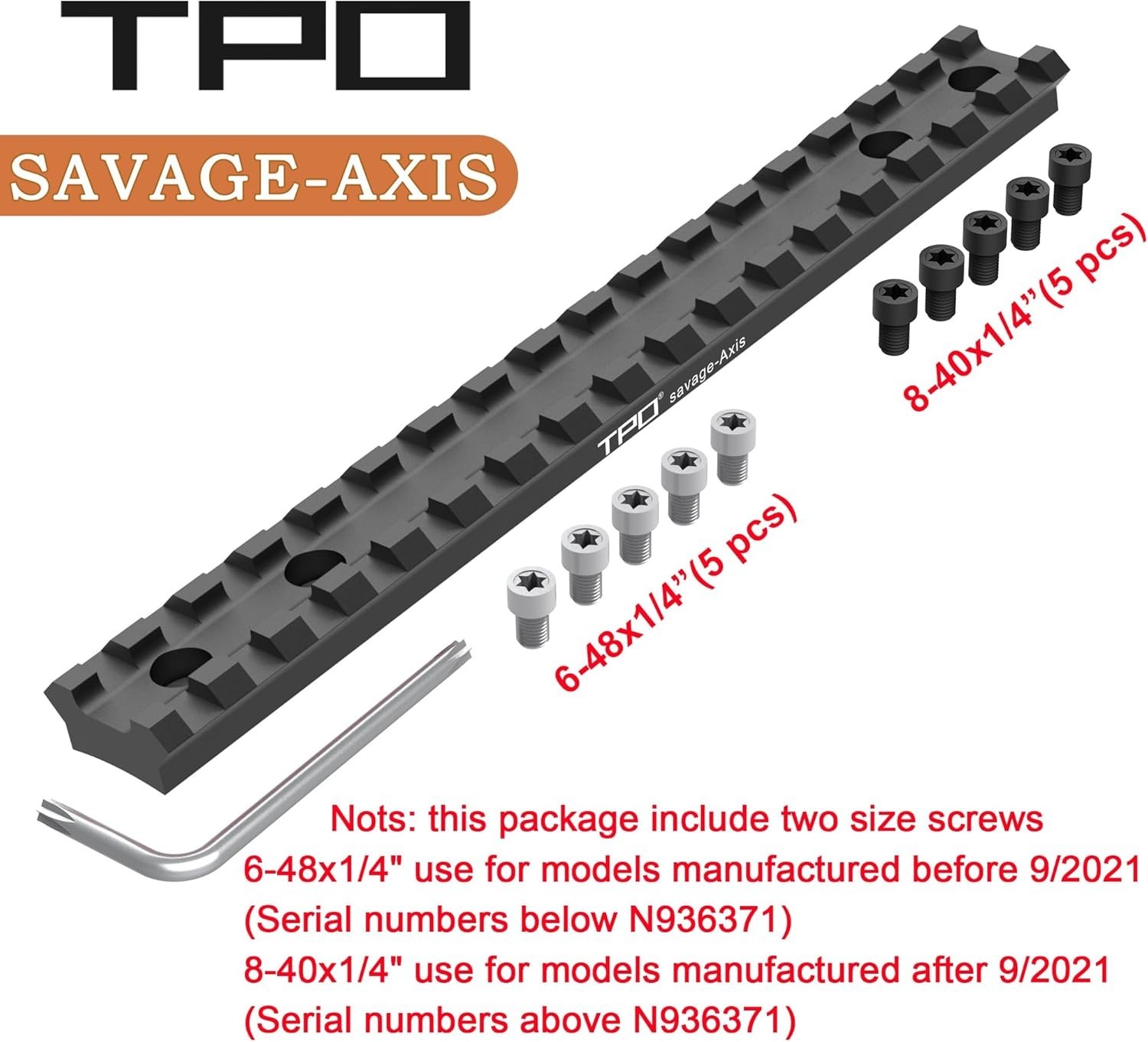 Savage Axis/Edge Rifles, Picatinny Rail
