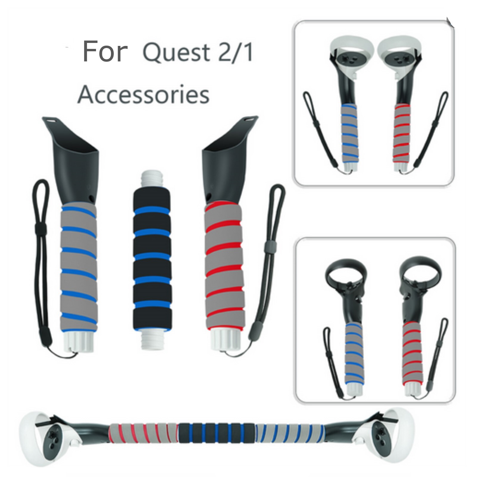 For Quest/Rift s/Quest2 Game Controller Golf Beat Saber Extensions Grips Handle
