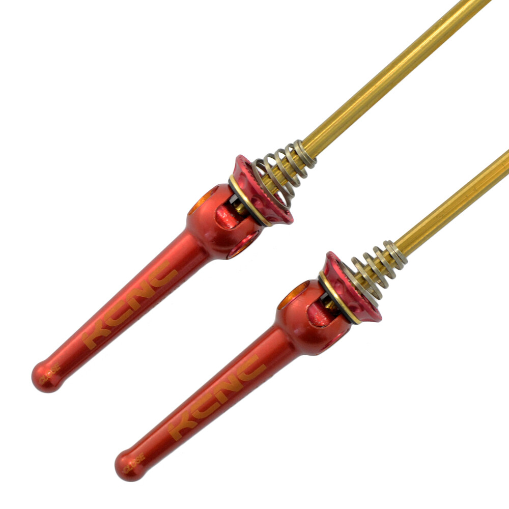 KCNC Grooving QR Road Titanium Axle Hub Skewer , Red