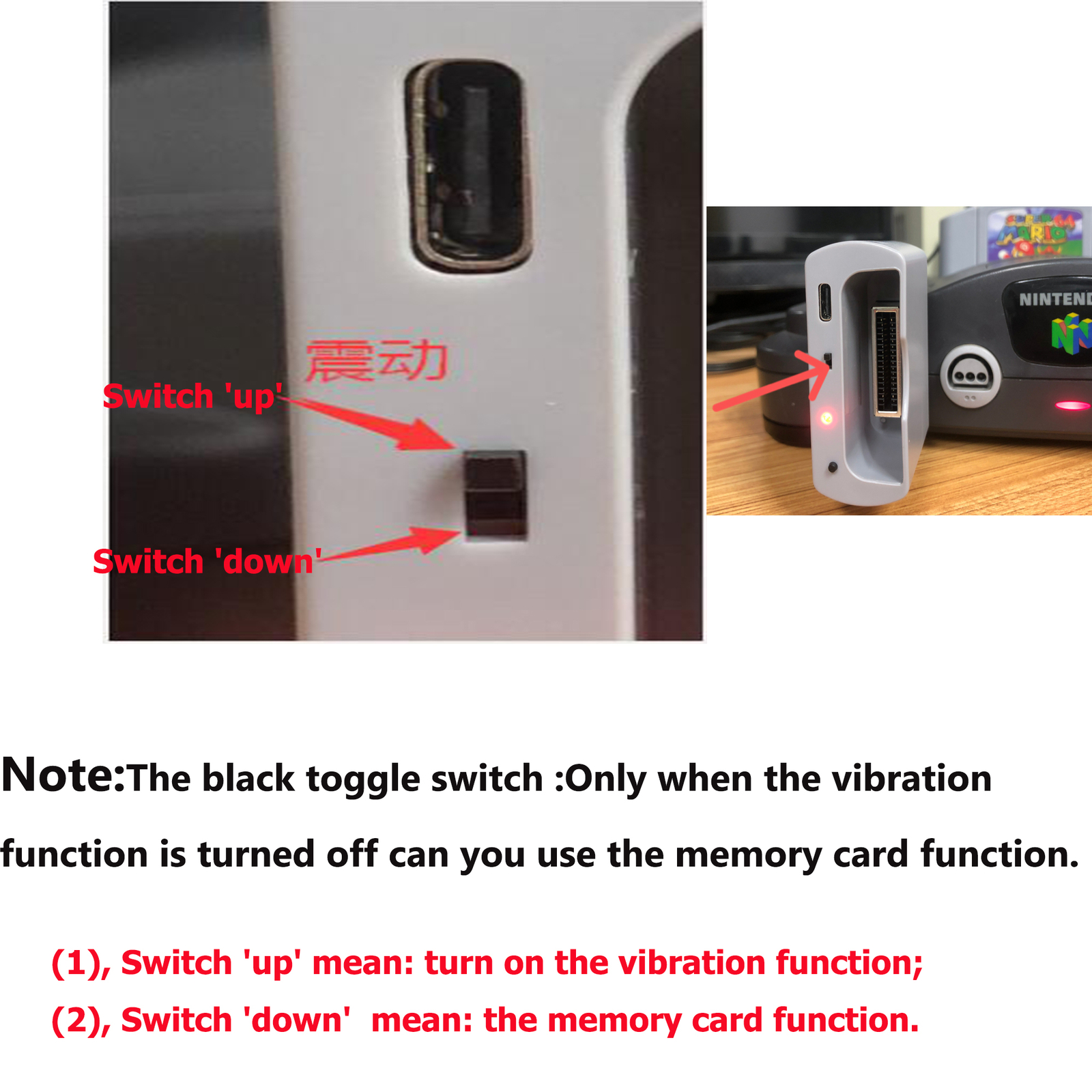 Wireless N64 Controller with Rumble Pak for Nintendo 64 N64 Video Game Console