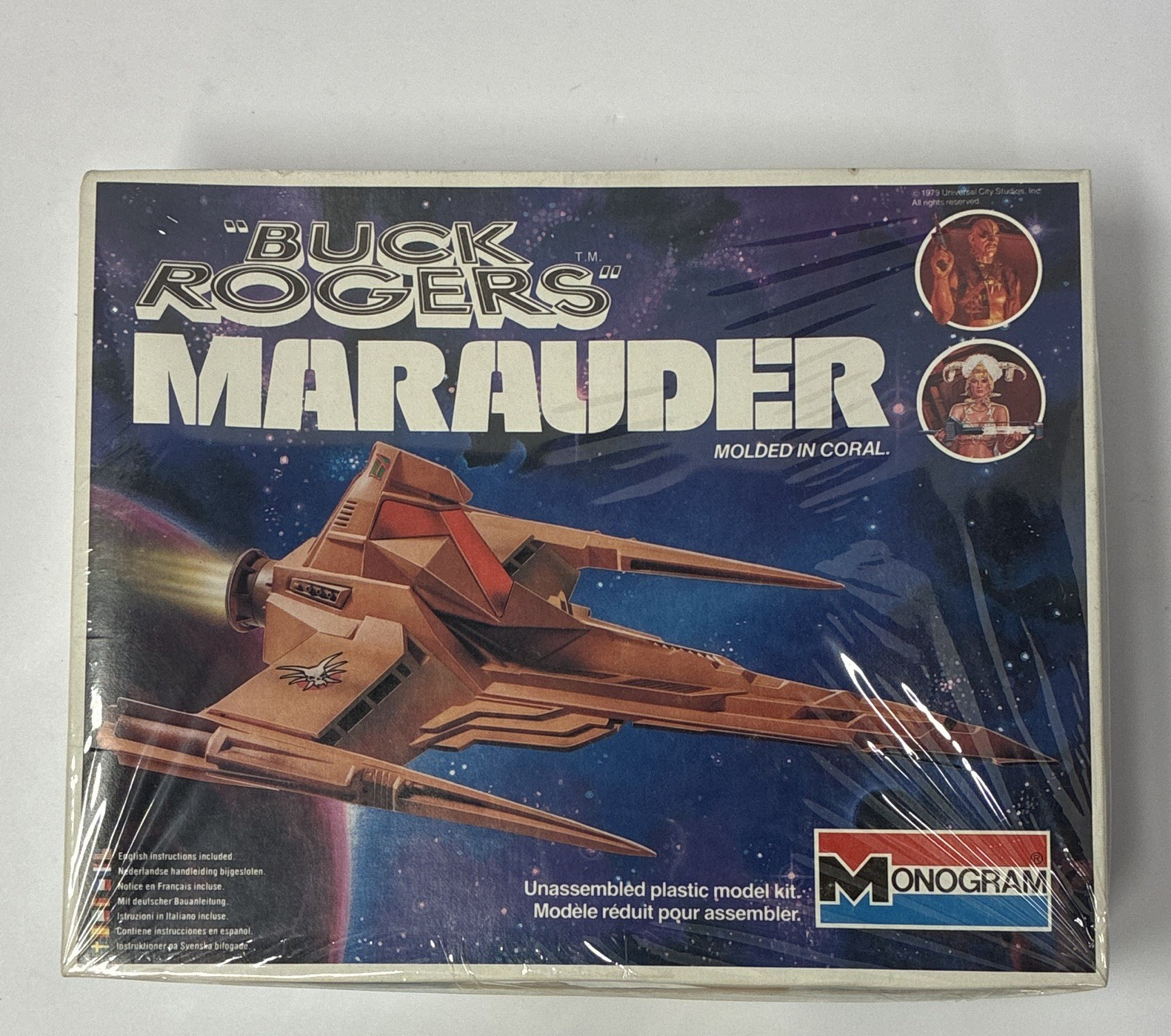 Monogram Buck Rogers Marauder Kit Molded in Coral Unassembled 6031