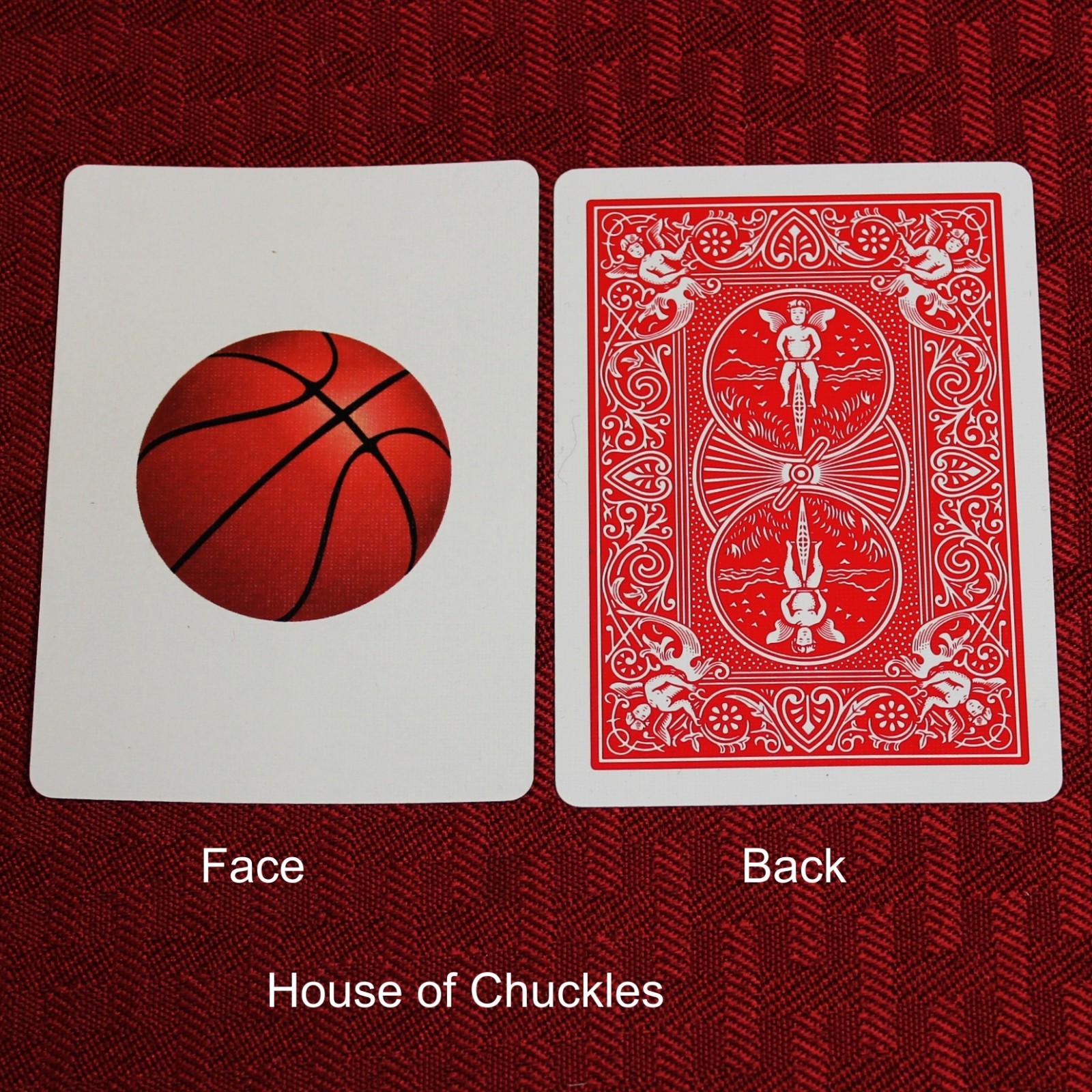 Basketball, Bicycle Printed Gaff Card, Red