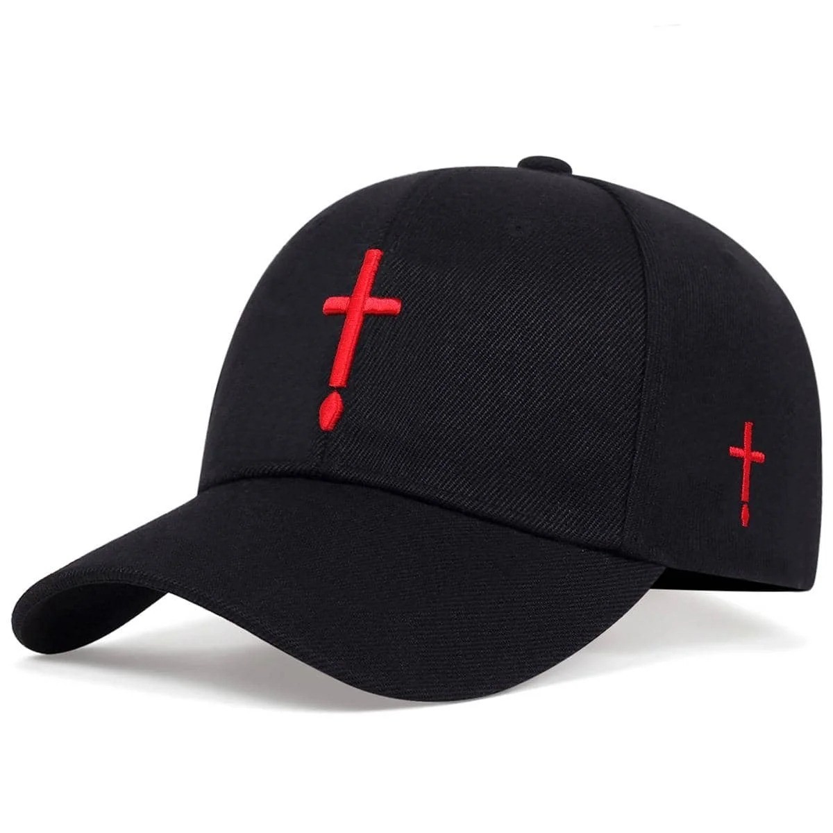 Cross Baseball Cap Catholic Christian Cross Jesus Embroidery Adjustable Hat New