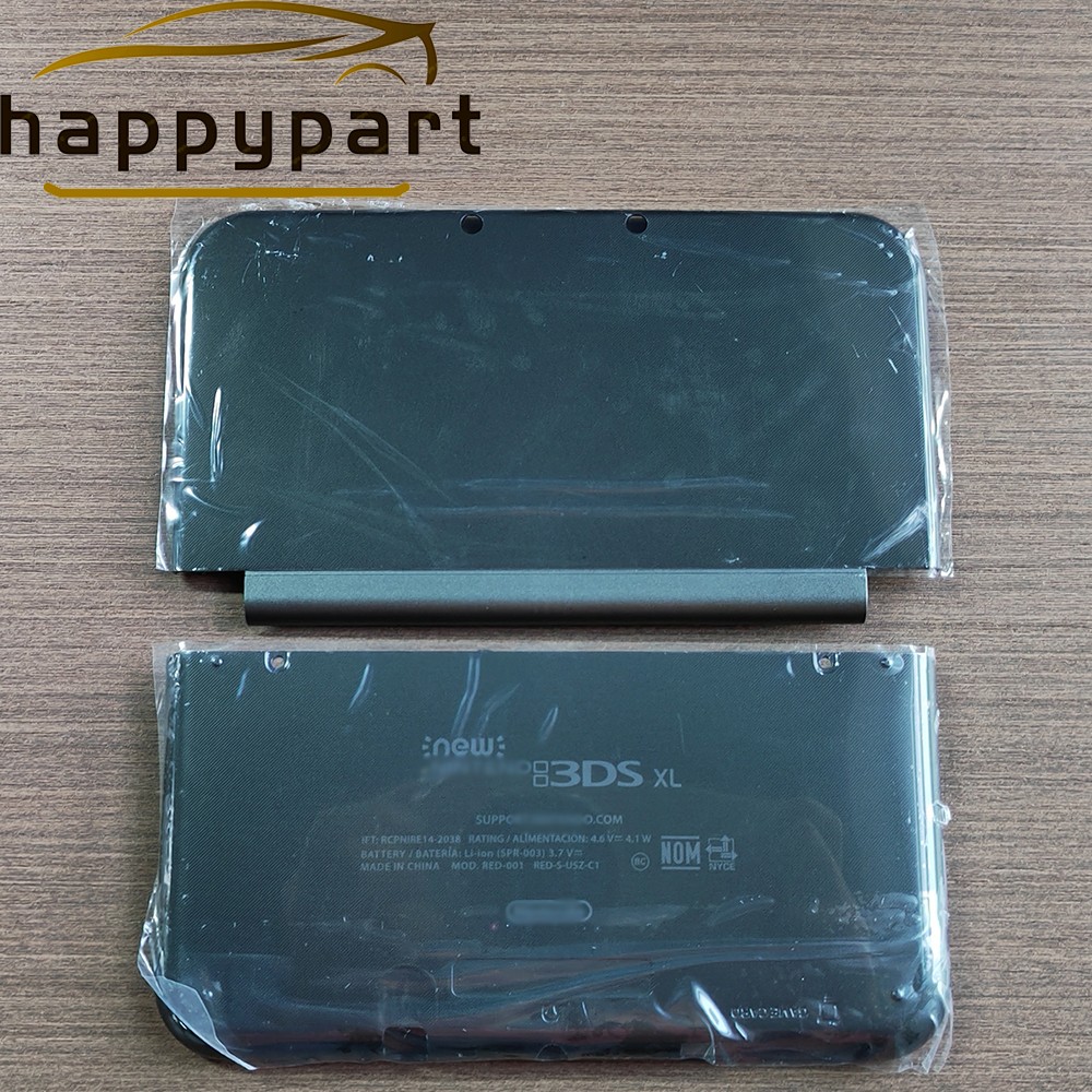 For New Nintendo 3DS XL Black Housing Shell Front Back Case Top + Bottom Cover