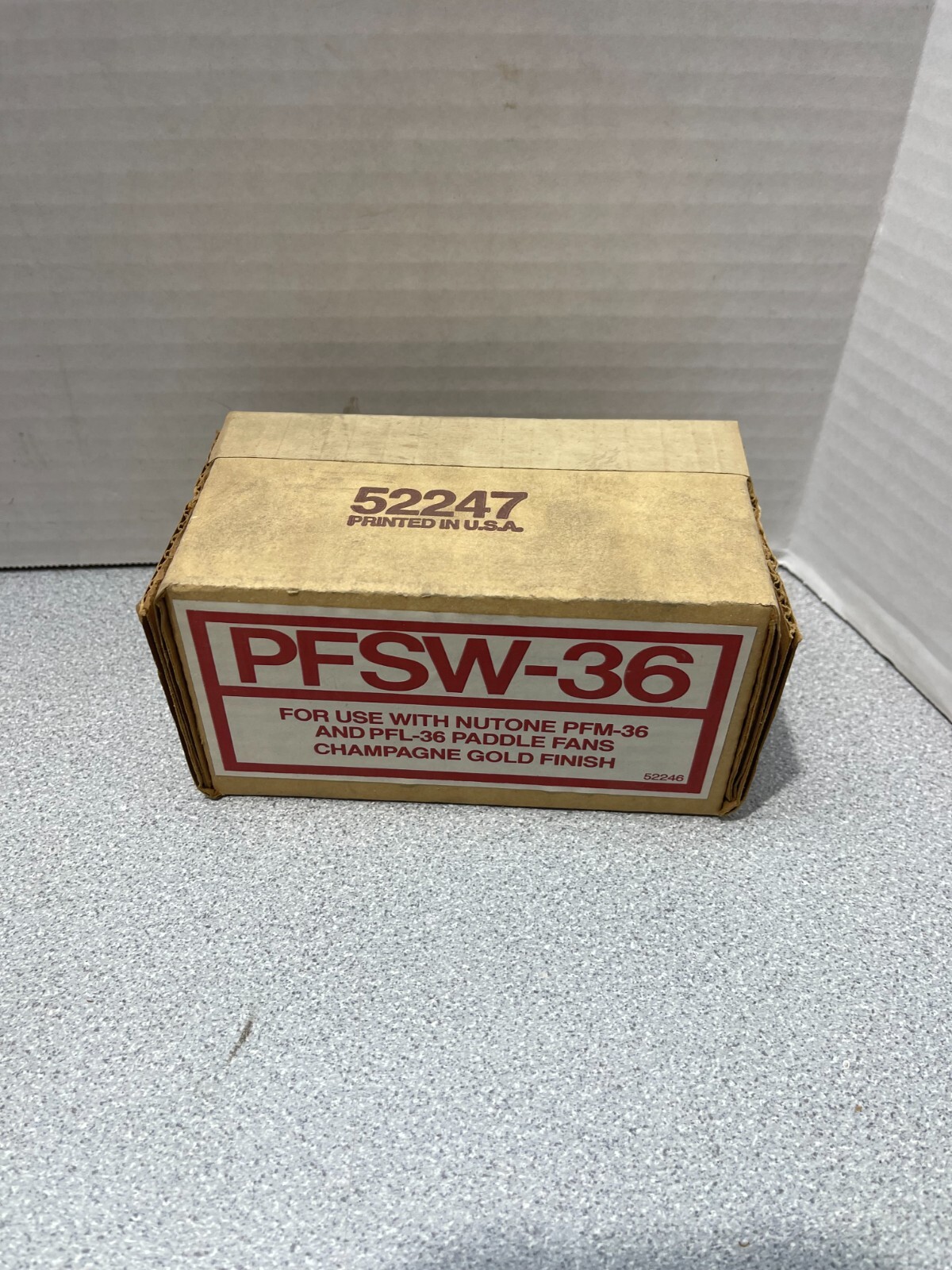 VINTAGE NUTONE PFSW-36 Paddle Fan Speed Control New Old Stock Gold Dial Knob