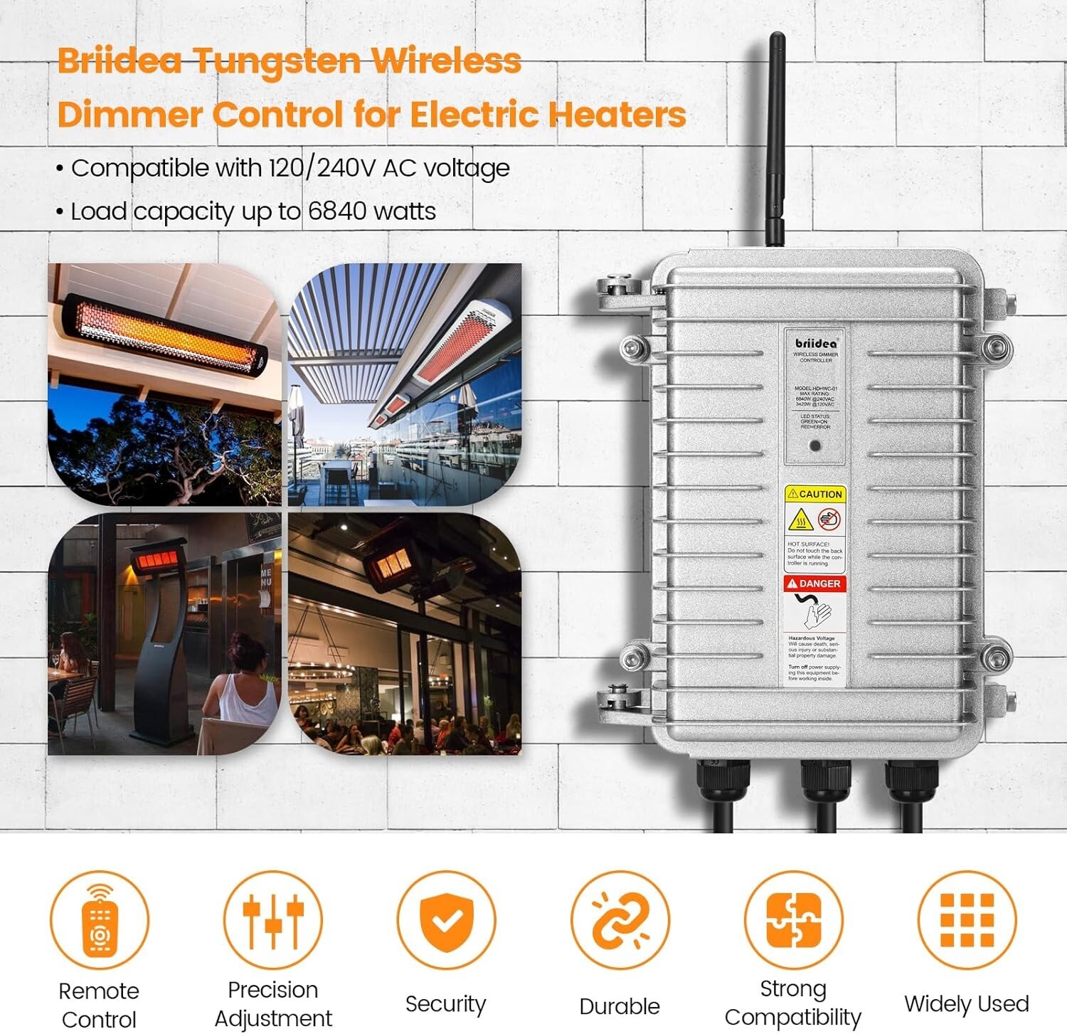 Briidea Wireless Dimmer Controller 6840W HDHWC-01 (Open Box) (Controller Only)