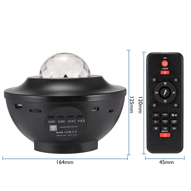 Projector Galaxy Starry Sky Night Light Ocean Star Party Speaker LED Lamp Remote