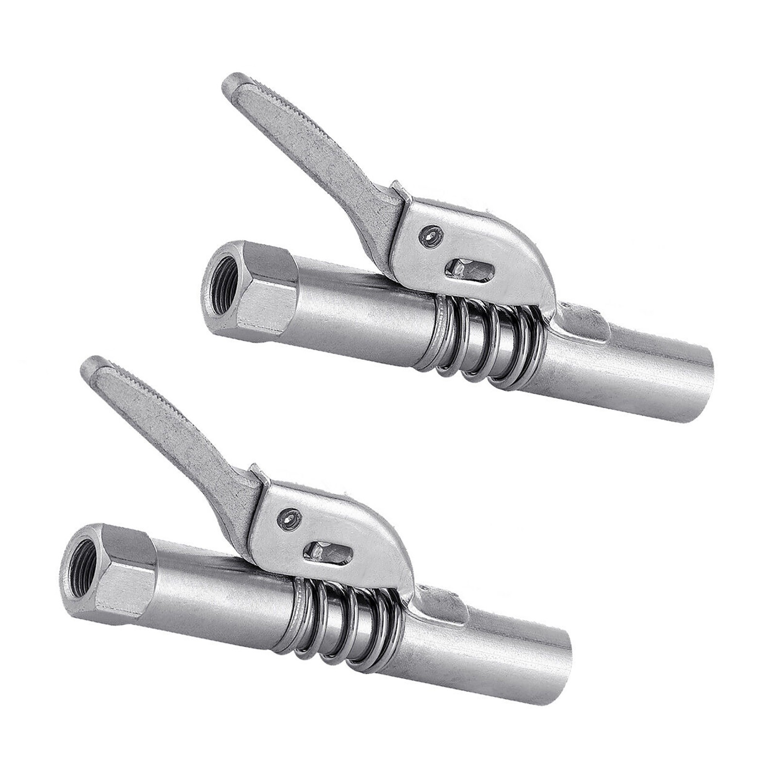 2Pcs 1/8” NPT  Grease Gun Coupler Quick Lock Release Oil Injection Nozzle Tip