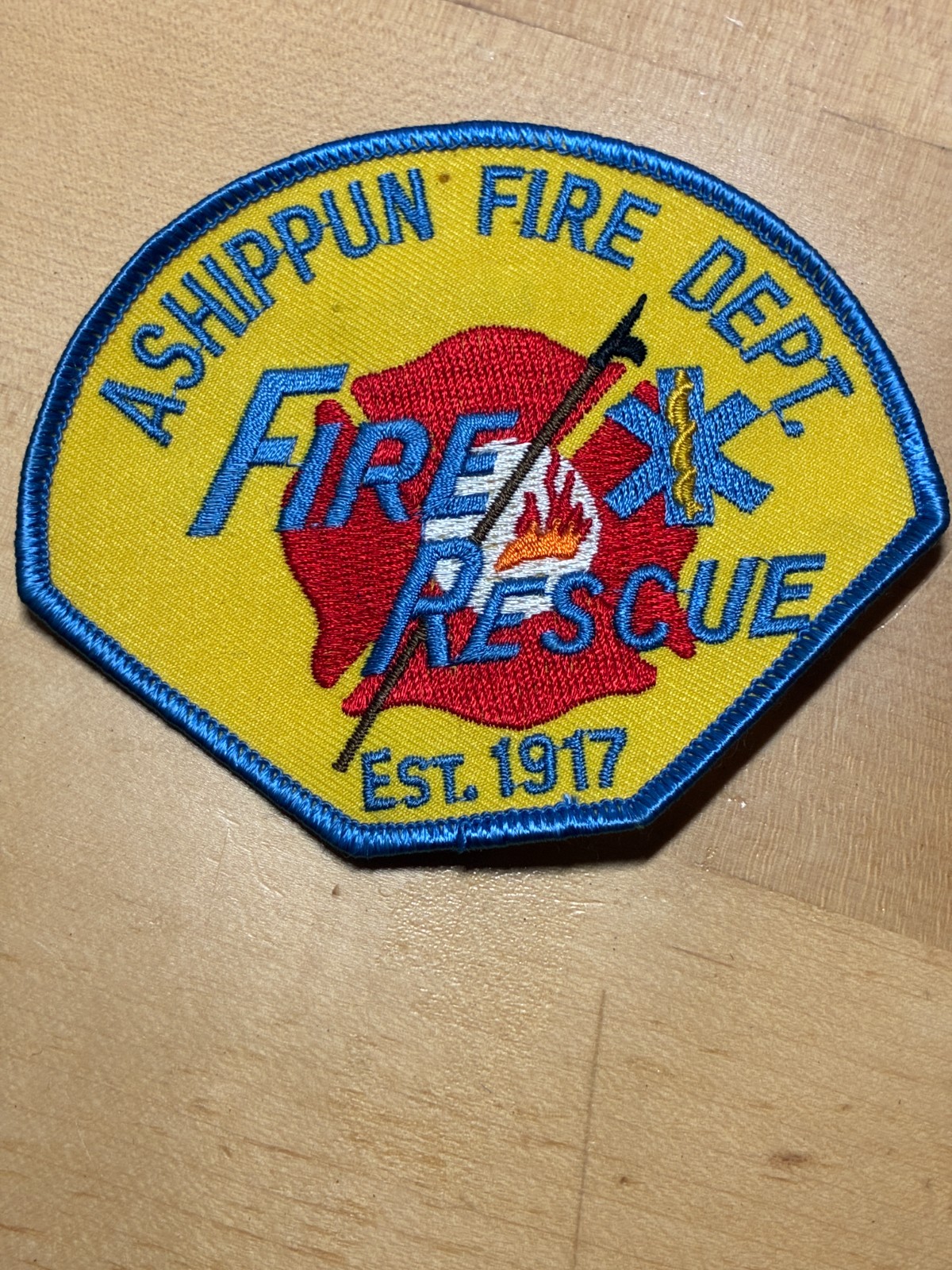 Ashippun Wiconsin WI Fire Department patch. Free Shipping