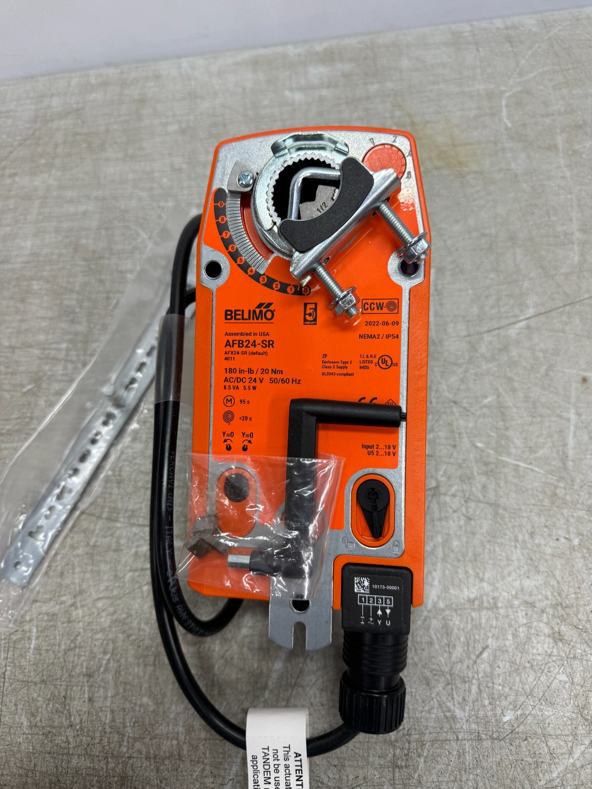 BELIMO AFB24-SR Spring Return Damper Fail-Safe Actuator 24Vac/dc 180in-lb NEW
