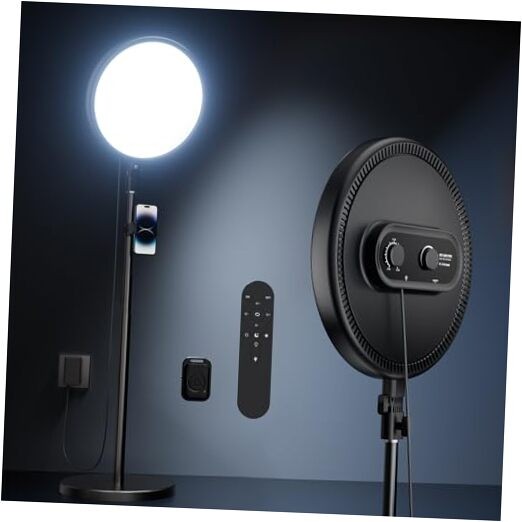 Large Ring Light with 79" Stand, 6500K Full-Screen Selfie Light Ring with