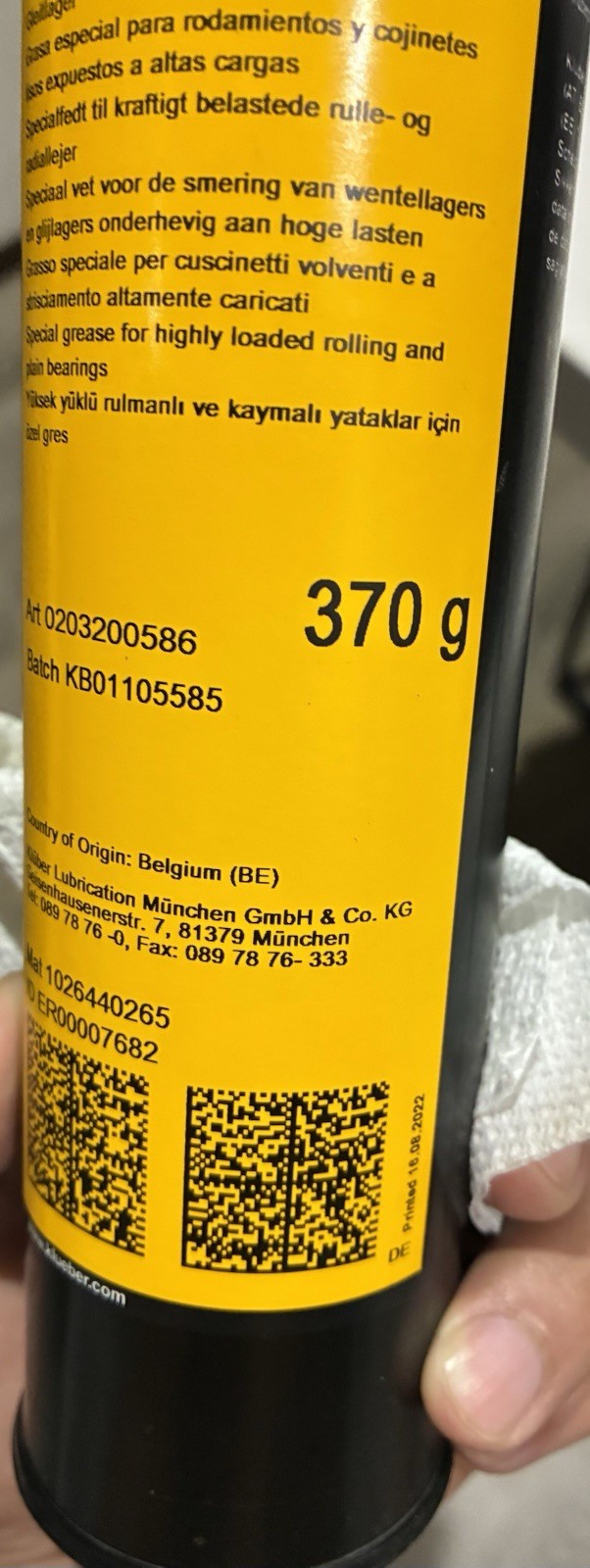 KLUBERPLEX BEM 41-141 [370G] 0203200586