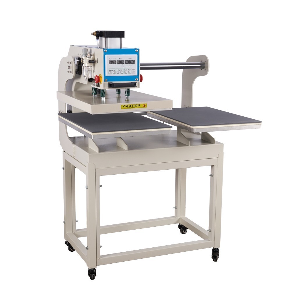 16"x24" Up Sliding Dual Platen Heat Press Machine Pneumatic Heat Transfer 110V