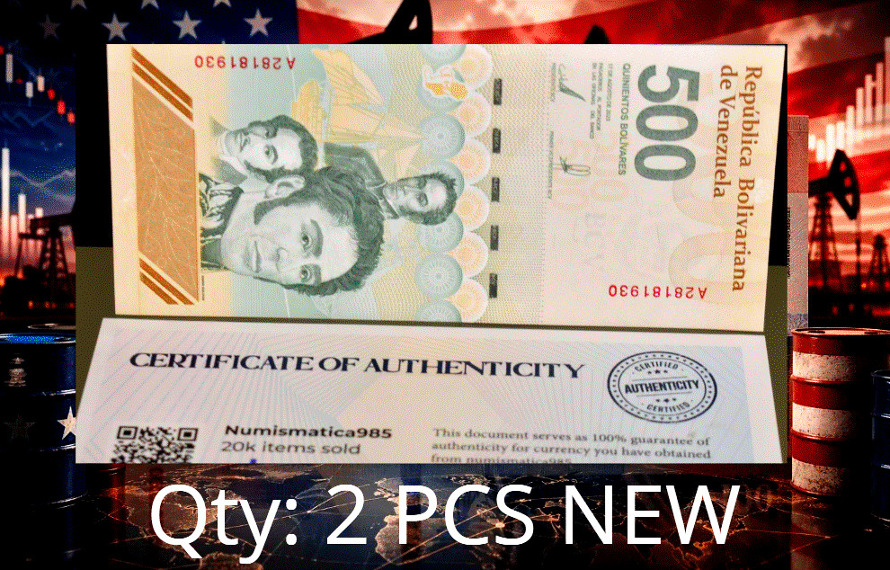 VENEZUELA 500 Digitales x2 2023 CIR  NEW 500 Million Bolívares COA Included.