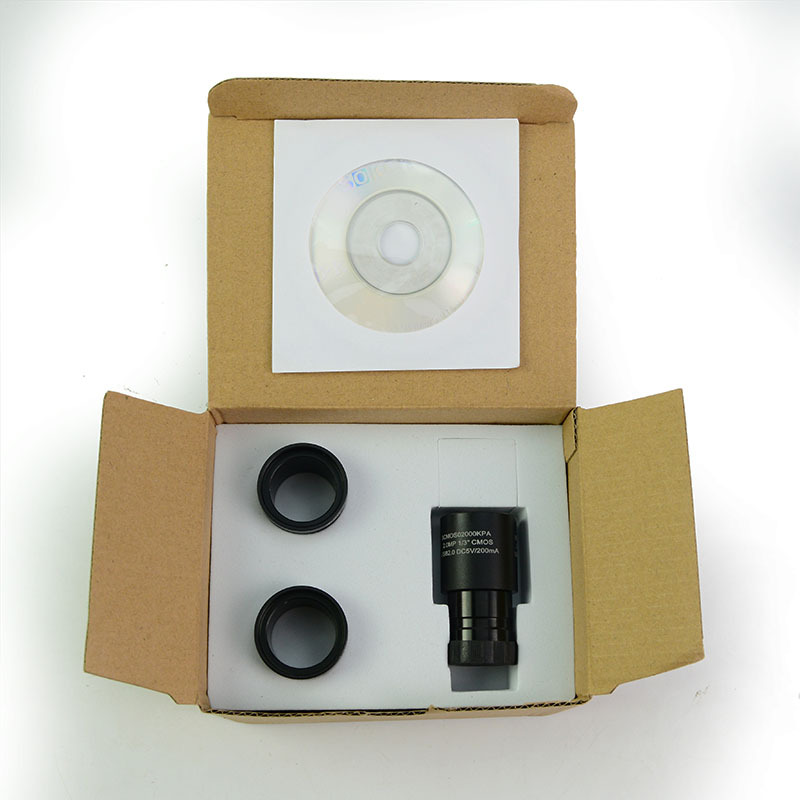 HD 2.0MP USB Microscope Digital Camera Electronic Eyepiece W/ Ring Adapters