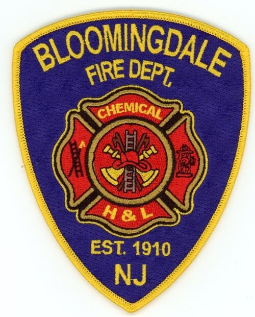 NEW JERSEY NJ BLOOMINGDALE FIRE DEPARTMENT NICE SHOULDER PATCH POLICE SHERIFF
