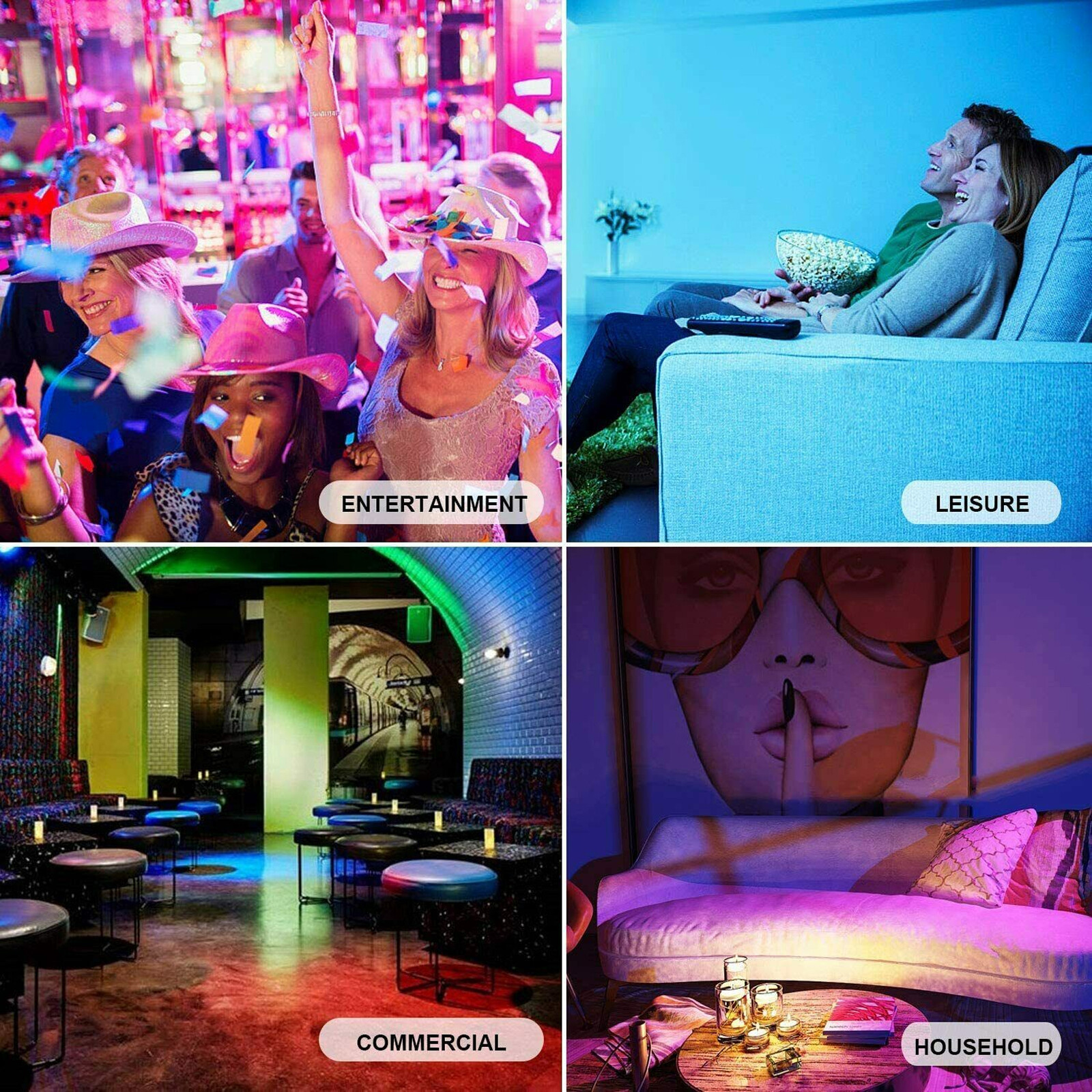 6 PCS 16 Color Changing Light Bulb Remote Control Dimmable RGB LED Bulbs E27 E26