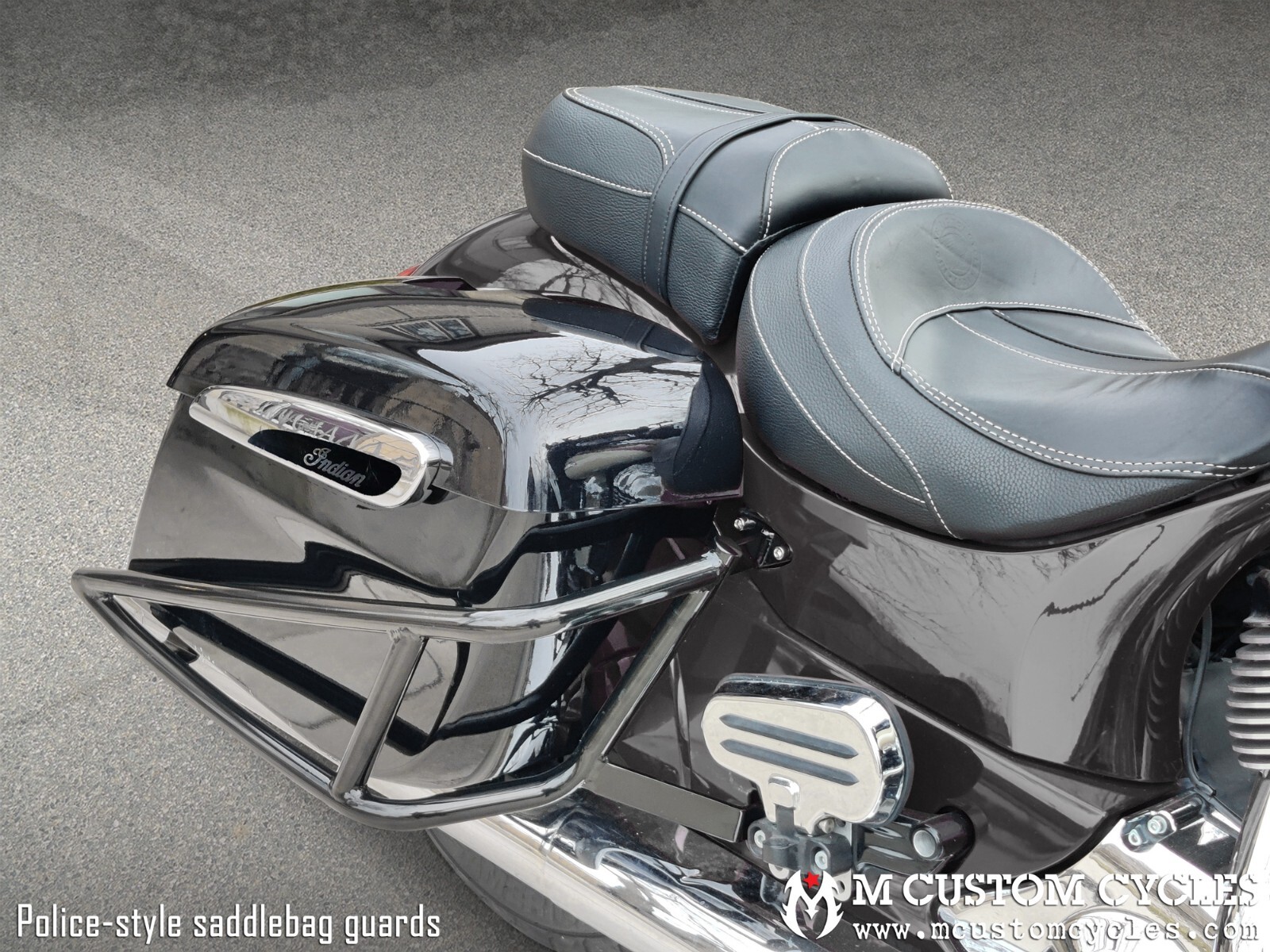 Police-Style Saddlebag Guards - Indian Chieftain, Roadmaster, Springfield, Chief