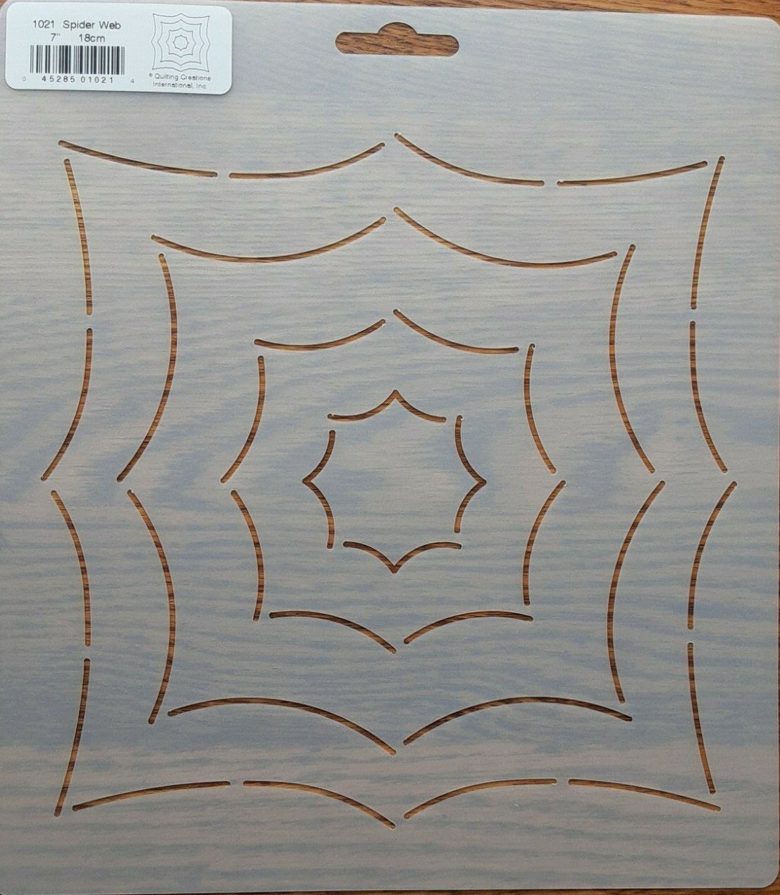 Stencil Quilting Spider Web Block 7" 18cm QC sew quilt 1021 stitch Halloween