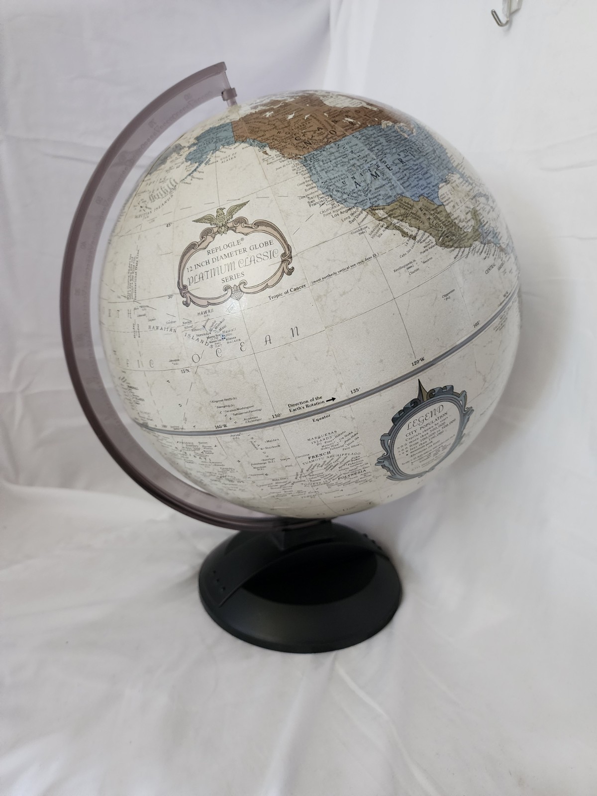 Replogle Platinum Classic Series Tabletop Globe Political Map Stand