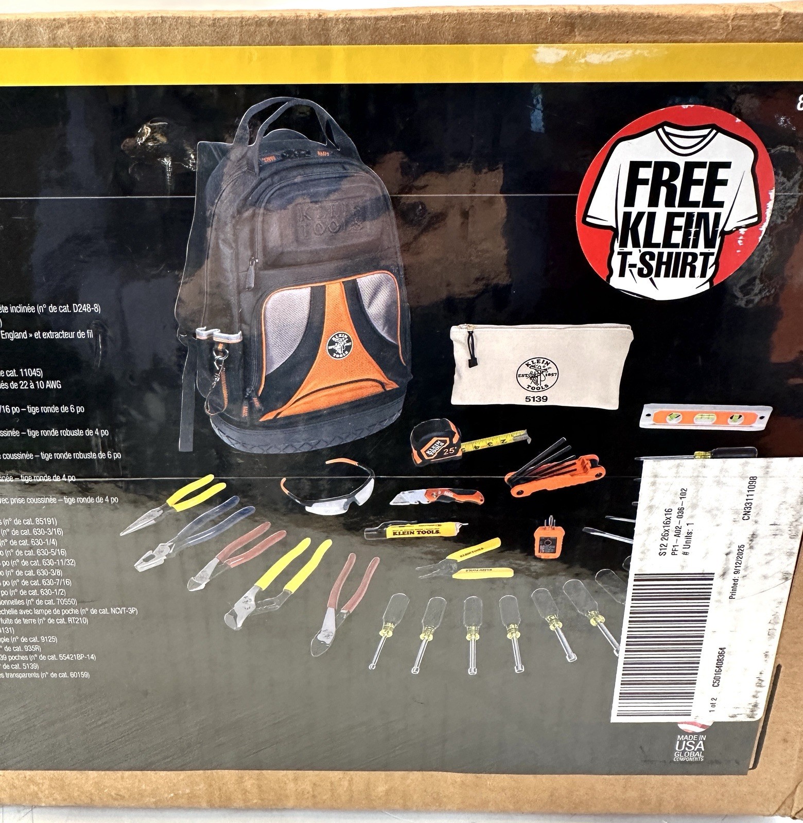 Klein Tools 28 Piece Electrician's Tool Kit W/ Backpack Model 80028