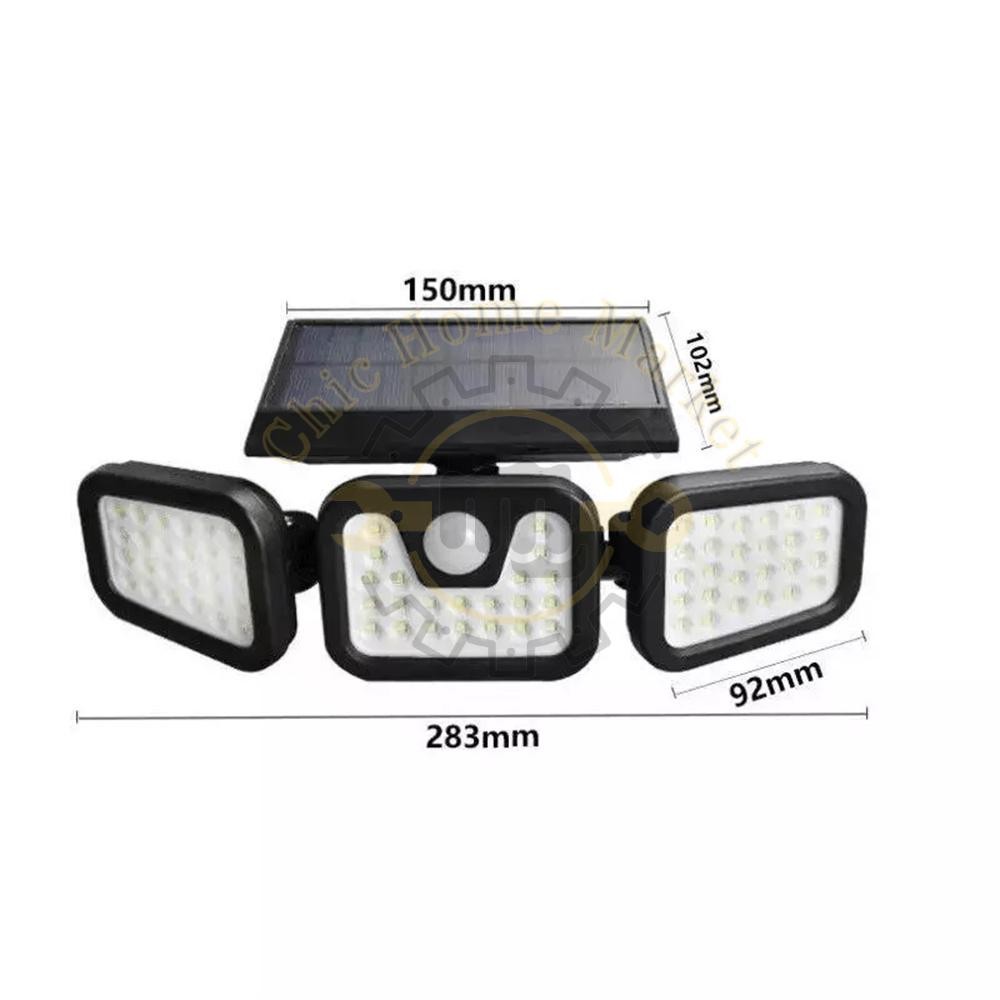 2 Pack LED Motion Sensor Solar Lights Outdoor IP65 Waterproof Security Lamp