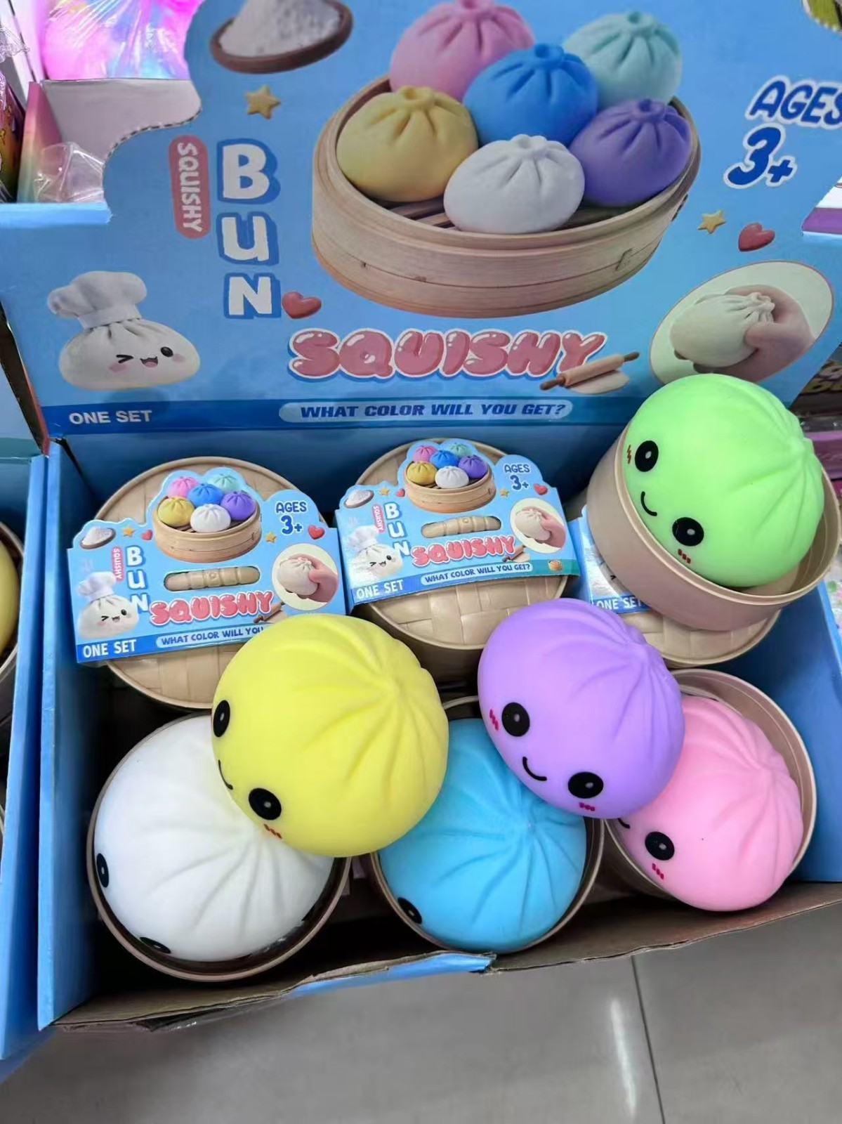 Dumpling Squishy Toy Box Bao Bun Dim Sum Squishies Toy Gift Mystery Fun Squeeze