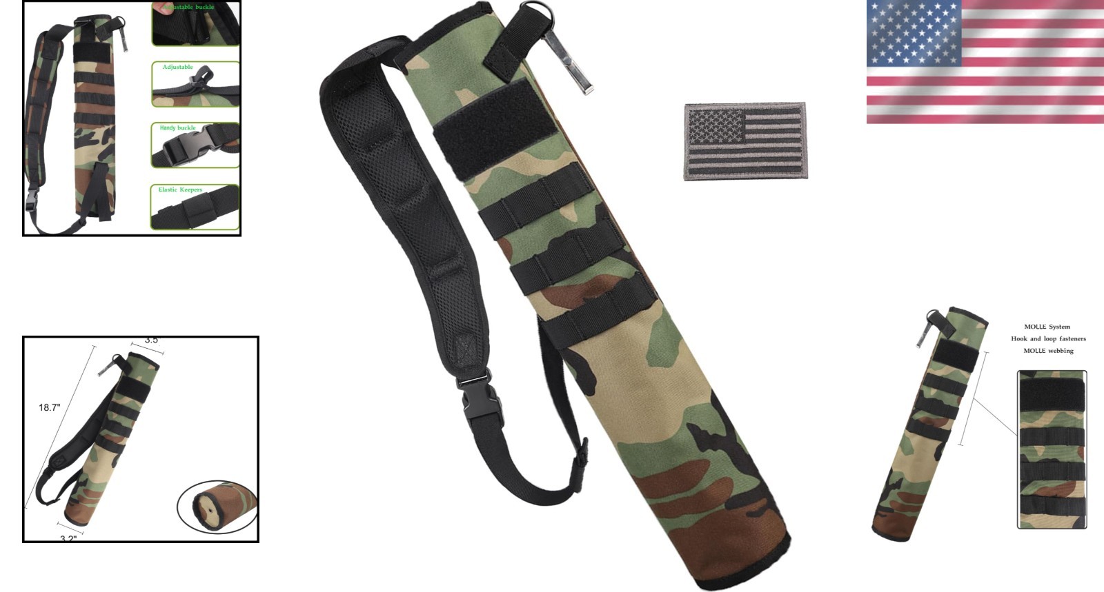 Customizable Molle Back Arrow Quiver - Perfect for Target Shooting Enthusiasts