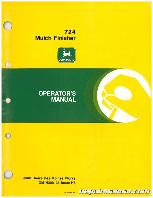 John Deere 724 Mulch Finisher Operators Manual H8