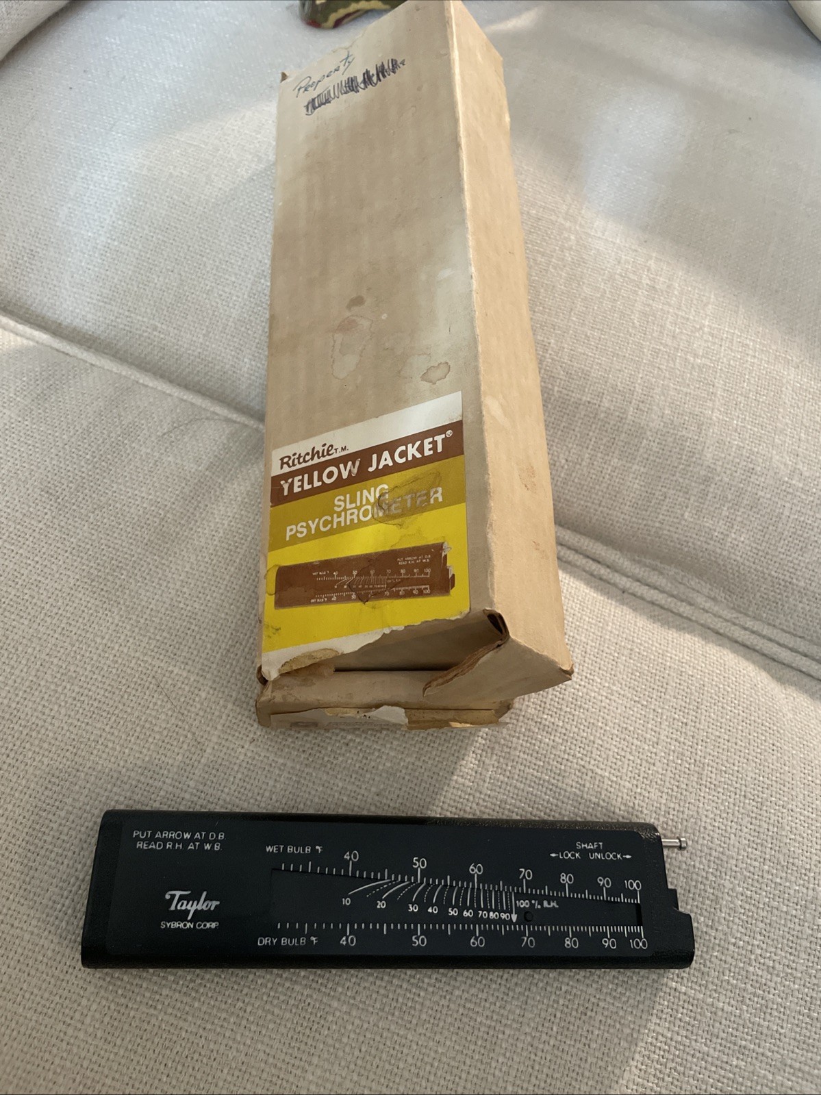 VINTAGE RITCHIE YELLOW JACKET SLING PSYCHROMETER 69010 TAYLOR SYBRON CORP