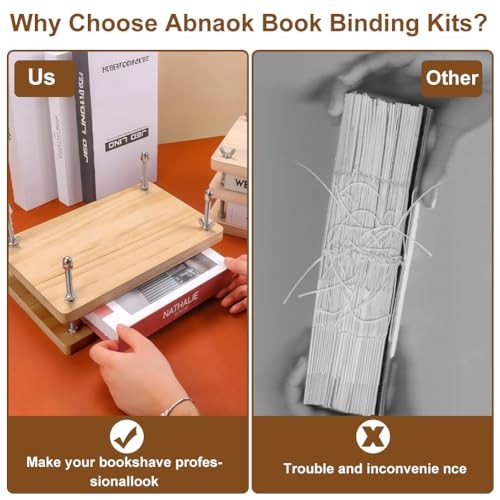 Book Binding Kits, Book Press, 11.6 x 7.8 Inch Bookbinding Tools Bookbinding