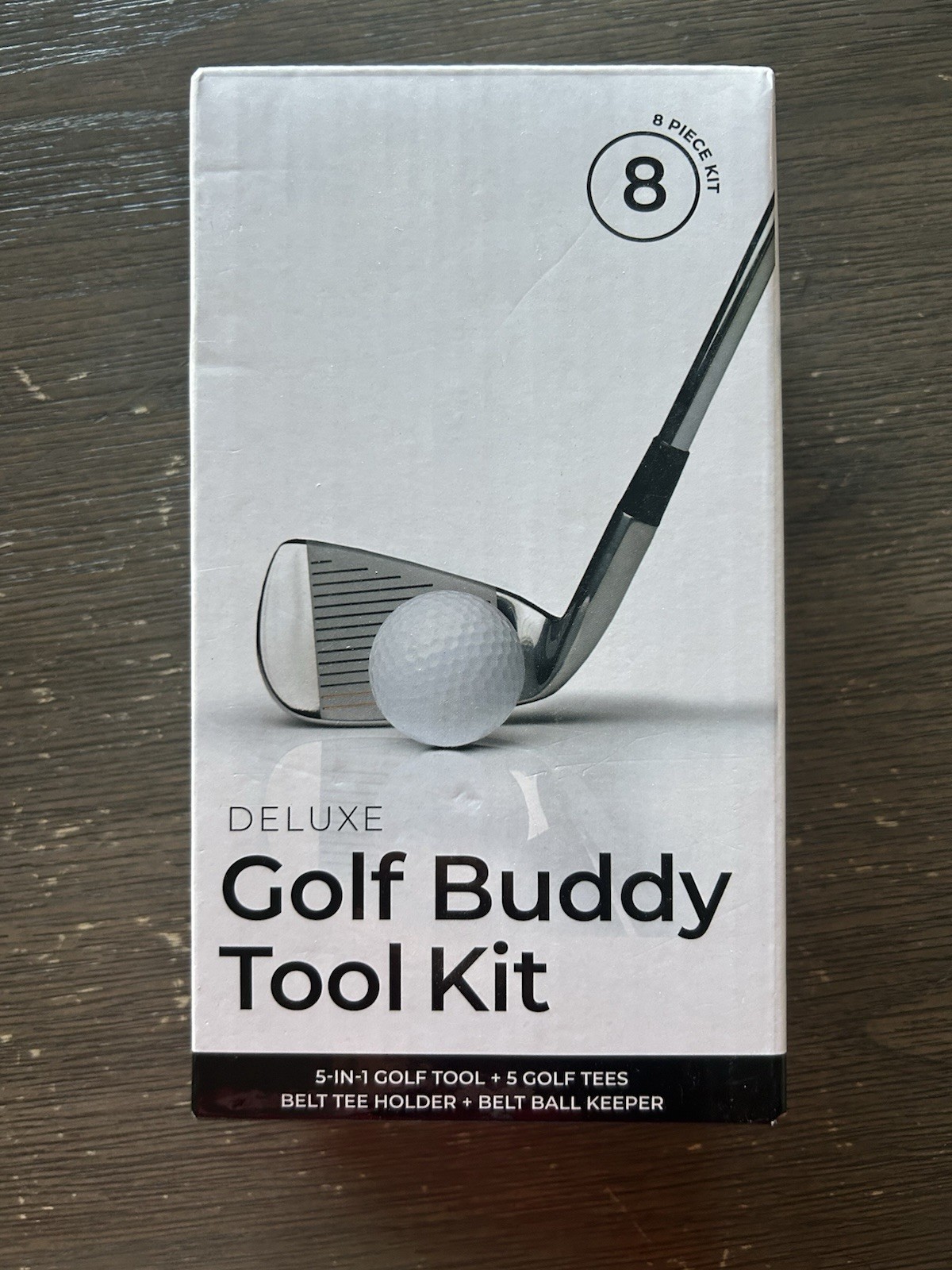 Golf Buddy Tool Kit 8 PCS Golfing Accessories Ball Marker Tees Score Counter Tin