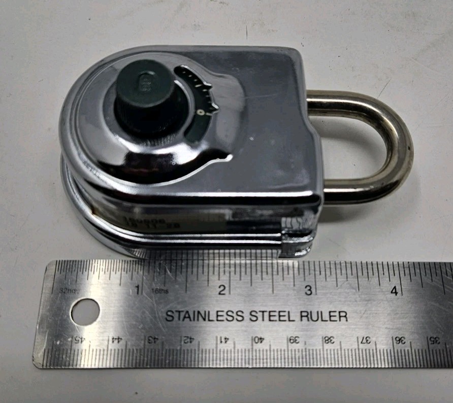Sargent & Greenleaf Key High Security Combination Padlock 8077 AB Tested WORKS