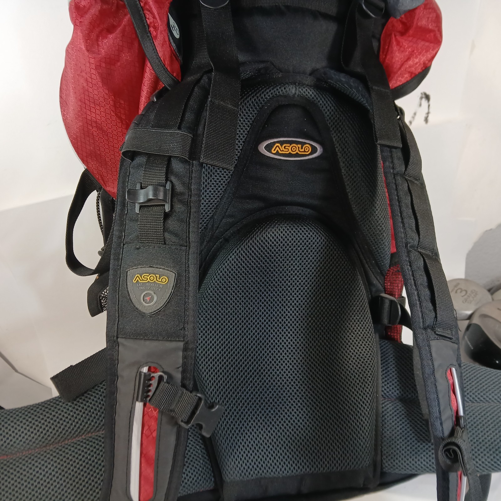 Asolo Backpack Fastrail 40 Camping Hiking Red Black Rigged Frame