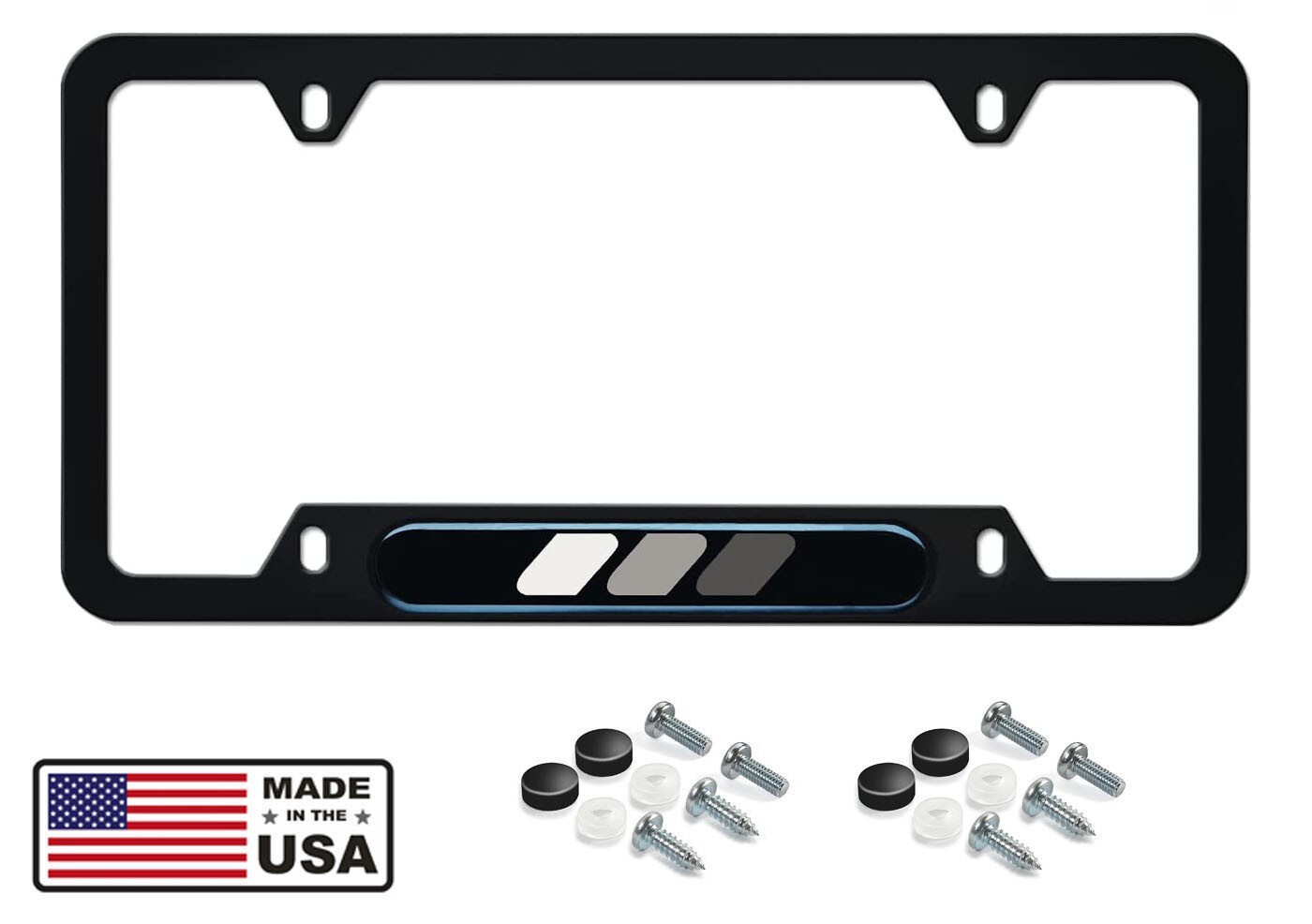 Toyota-Retro-HERITAGE-License-Plate-Frame-TRD-Offroad-Tacoma-FJ-Cruiser-4x4-GREY