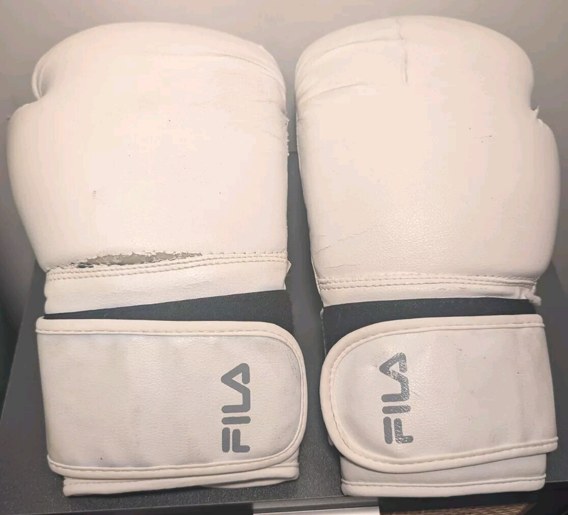FILA   Boxing Gloves White Unisex - Kickboxing, MMA and more- READ DESCRIPTION