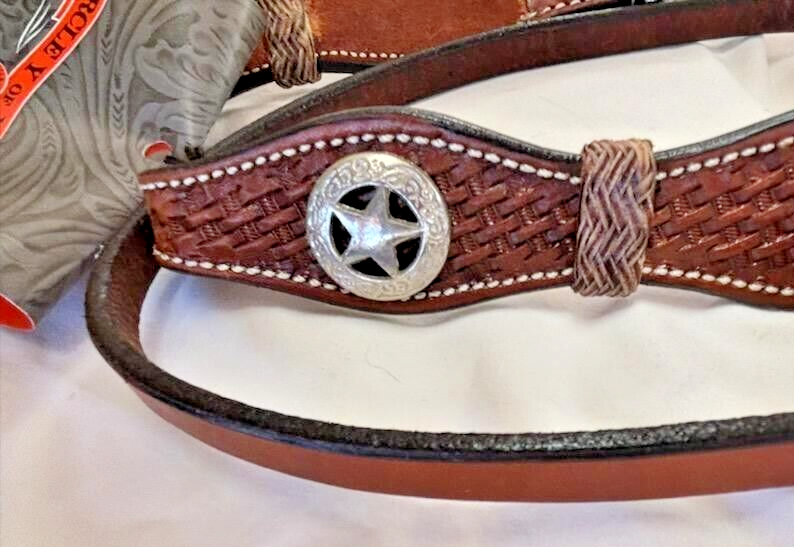 Circle Y Leather Headstall--Basketweave--New With Tags