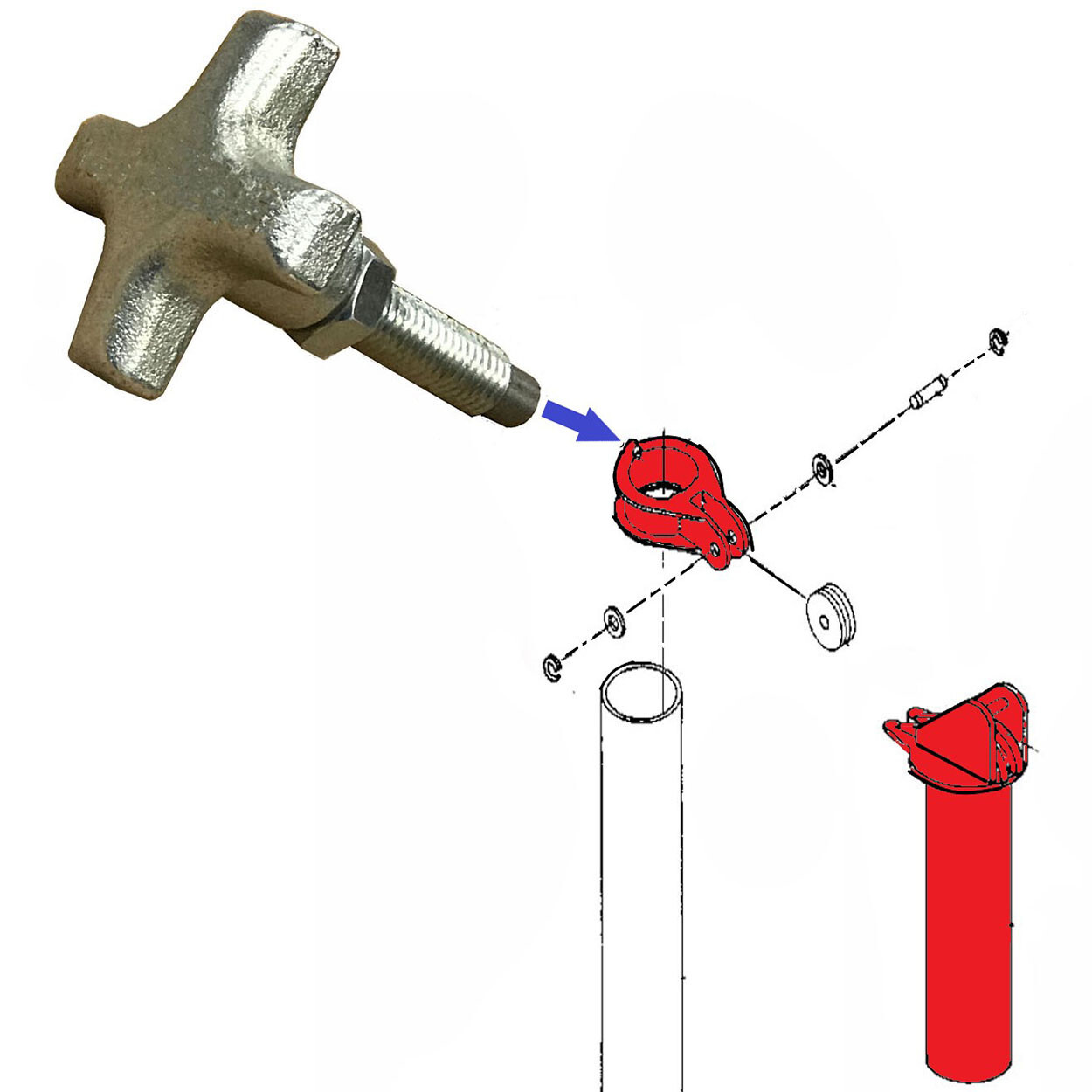 Replacement Chief Frame Machine Collar Locking Knob