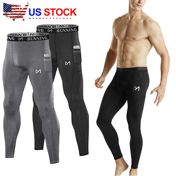 Man's Compression Base Layer Workout Leggings Gym Sports Running Training Pants