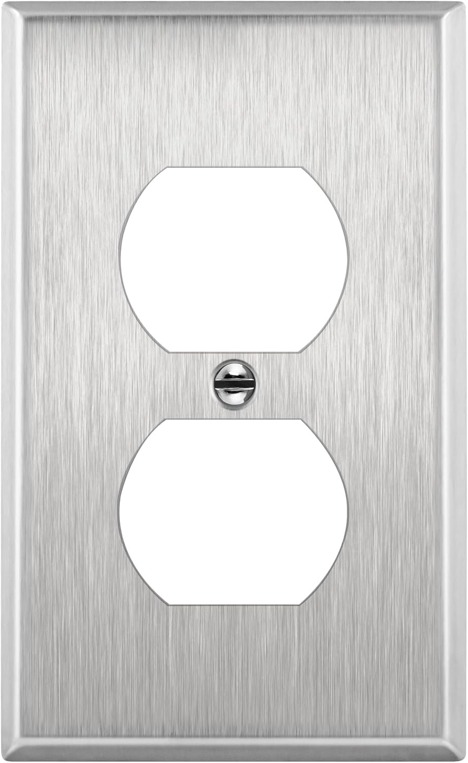 Duplex Receptacle Metal Wall Plate, Stainless Steel Outlet Cover, Corrosion