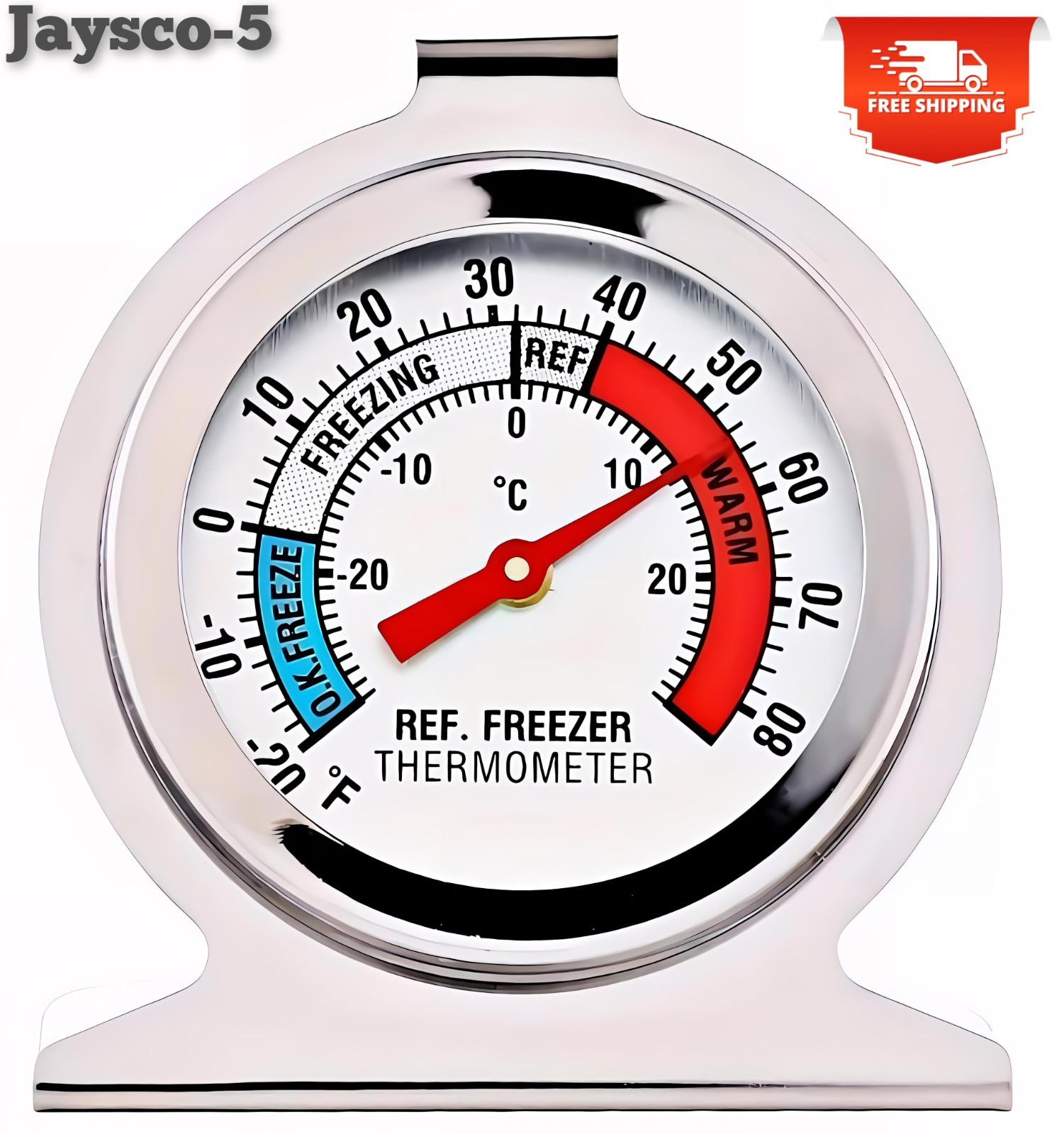 Refrigerator Freezer Thermometer Large Dial Thermometer 1- unit New