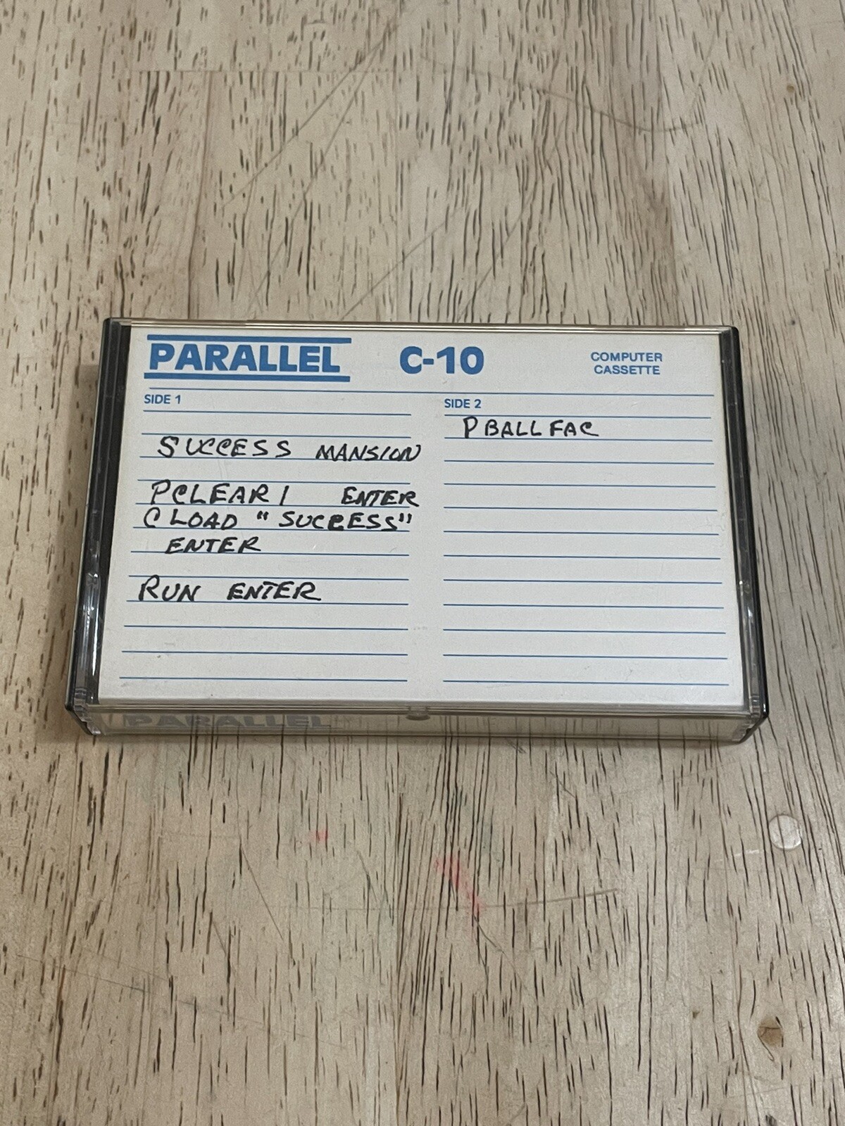 Parallel C-10 Computer Cassette 10 Min Personal Computers EUC