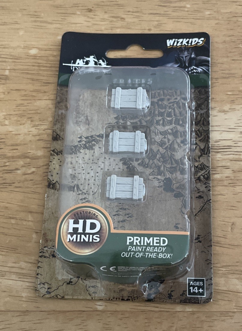 Crates Wizkids Deep Cuts Miniatures Primed Unpainted New!
