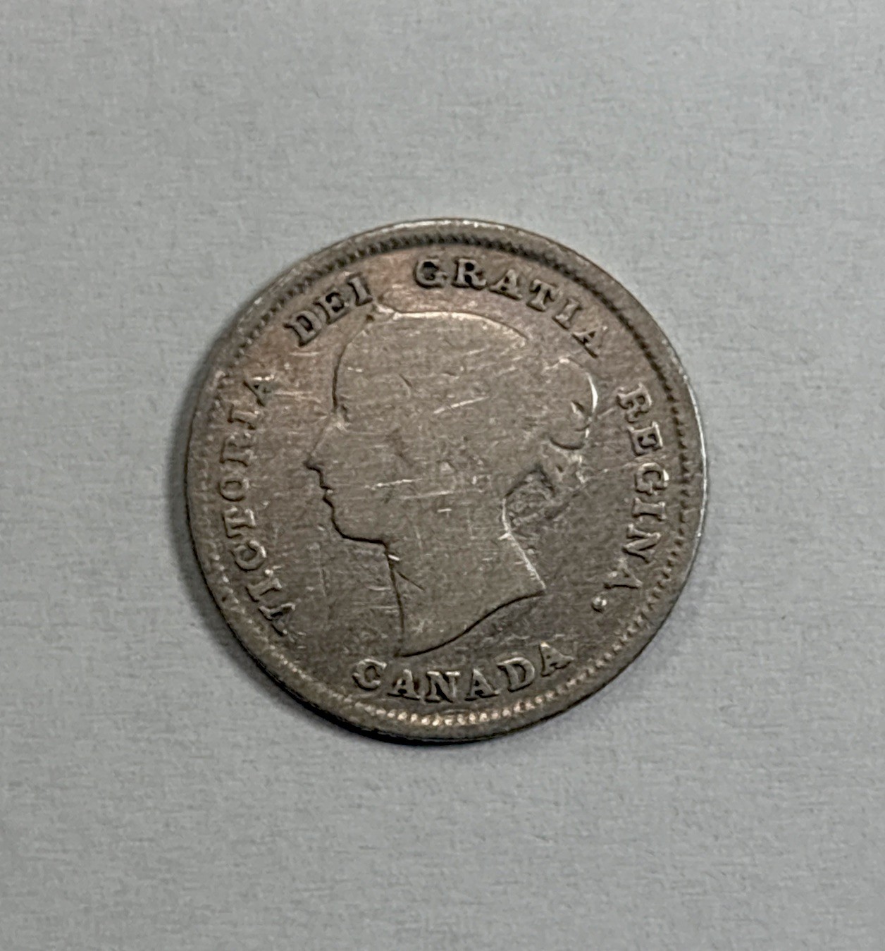 1891 Canada Silver 5 Cent Coin! ENN Coins