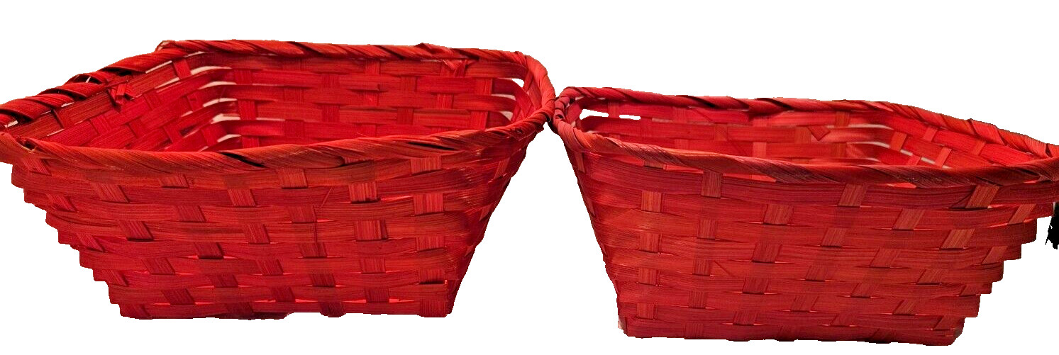 Festive Decorative Red Baskets (2)
