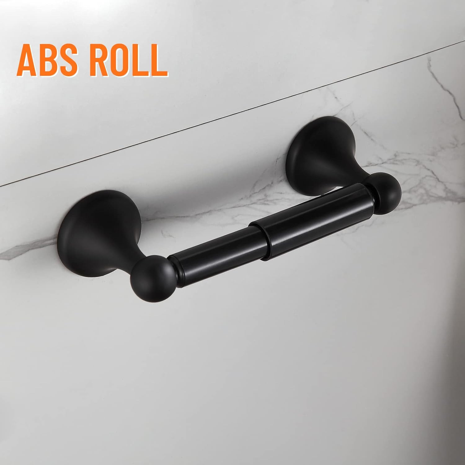 Bathroom Accessory Set, Matte Black Adjustable Expandable Towel Bar 4-Piece Bath